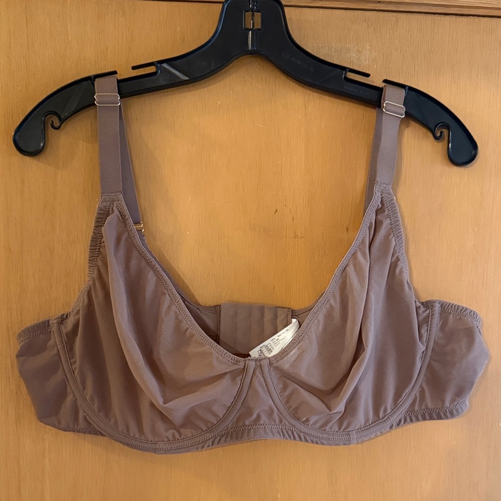 Delimira Women’s Underwire Unlined Bra Taupe Mauve Size 44D